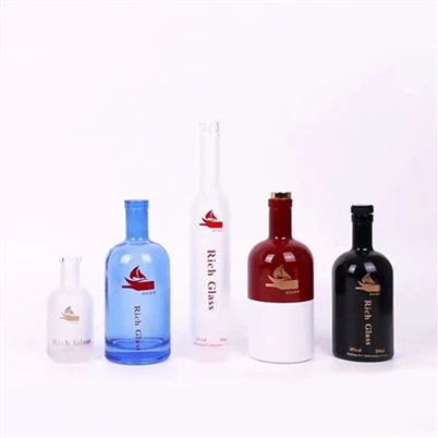 750ml İşlemeli Cam Şarap Şişeleri