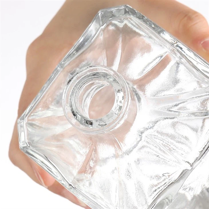 Square Glass Liquor Bottles