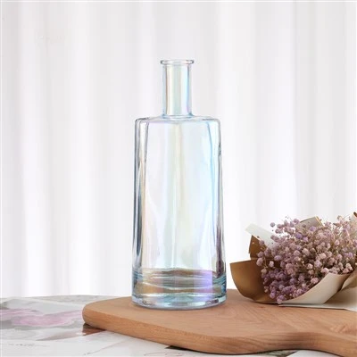 Renkli tasarlanmış yuvarlak şarap şişeleri 500 ml
