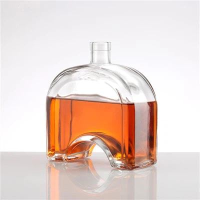 Likör Alcoho için Özel Tasarım 500ml Cam Şarap Şişesi